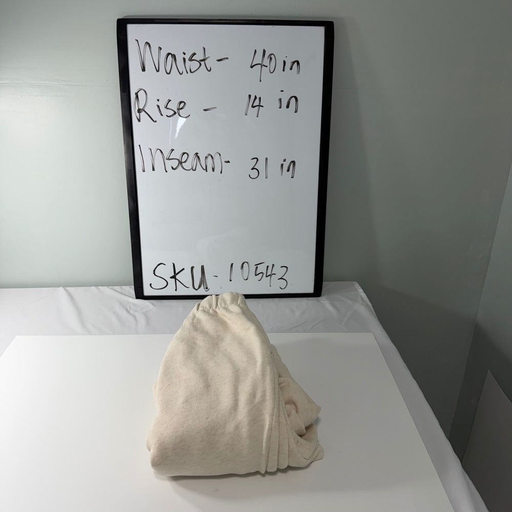 Aerie Wide Leg Sweatpants Cream Heather High Waisted Fleece Lounge Pants XXL NWT - Picture 6 of 6